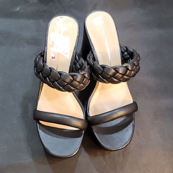 BRAND NEW REPORT DOUBLE STRAP ROUND OPEN TOE BLOCK HEEL SANDAL - Picture 2 of 14